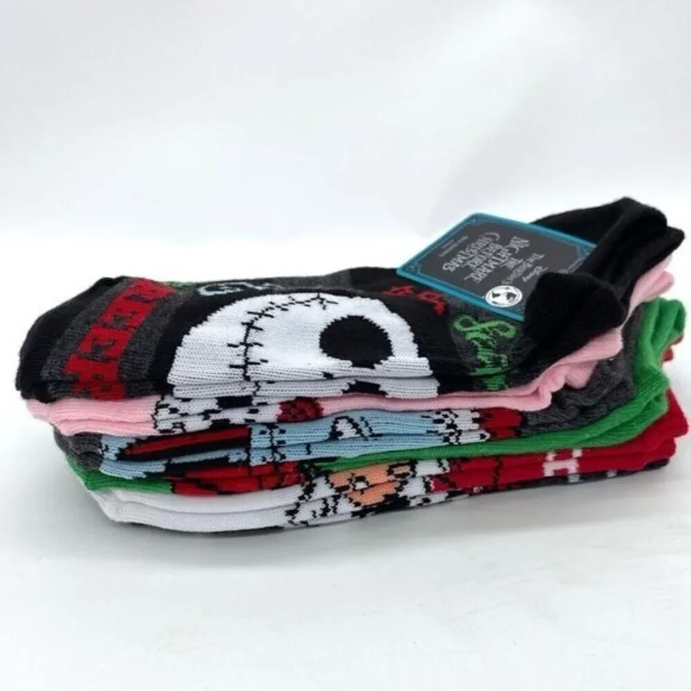 Disney Nightmare Before Christmas Women's No Show Socks 6 Pairs New